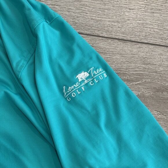 FootJoy Golf Sweater Mens Large Green 1/4 Zip Pullover Stretch Breathable Preppy - Picture 6 of 8